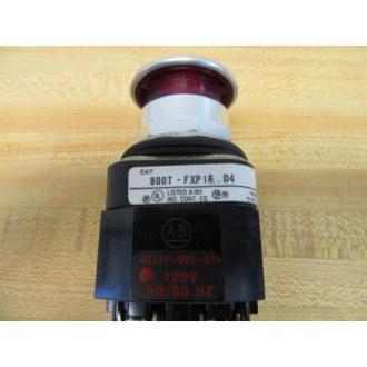 Allen Bradley 800T-FXP16D4 Button 800TFXP16D4 WRed Cap & 800T-XD4 - New No Box