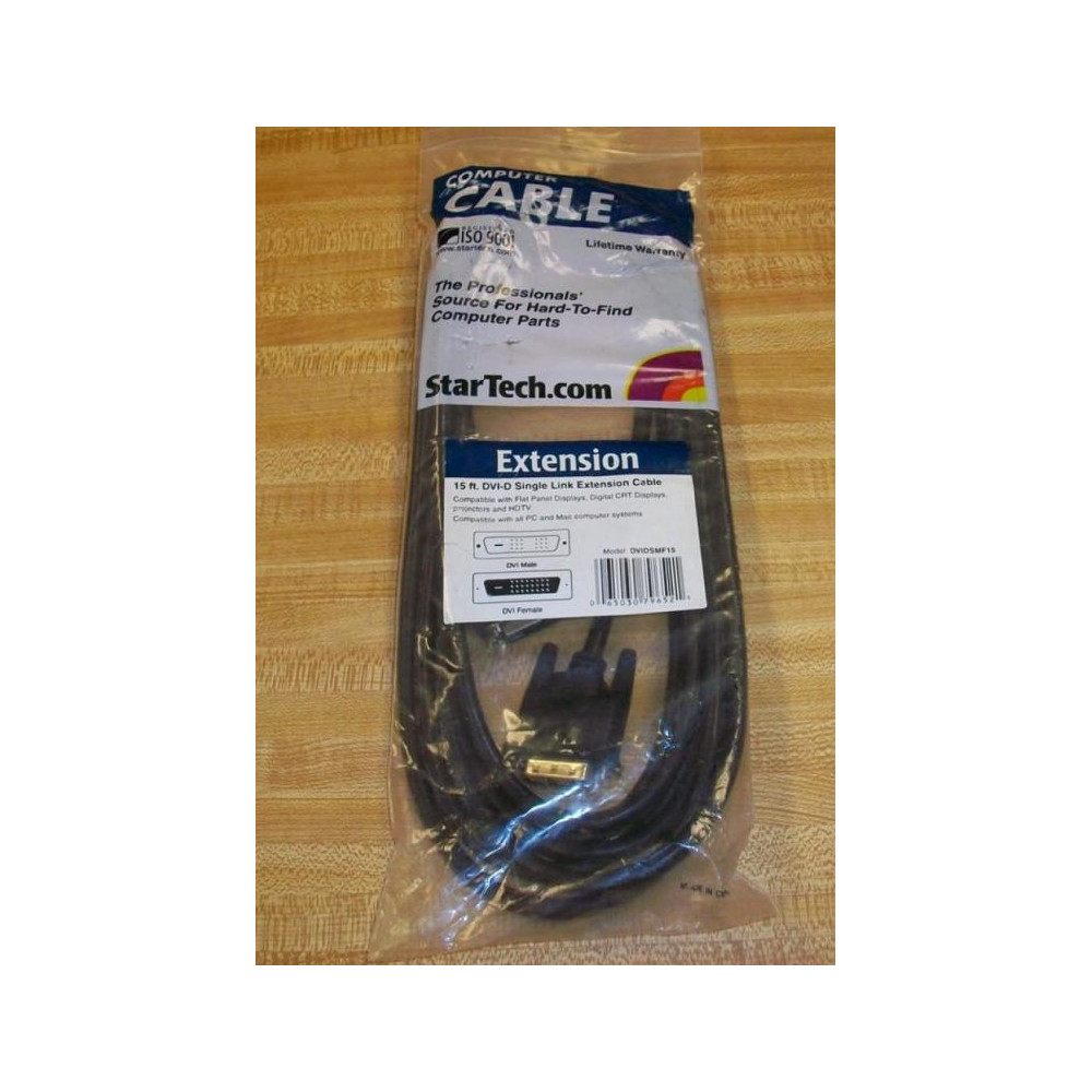 StarTech DVIDSMF15 Single Link Extension Cable (Pack of 5)