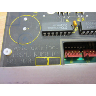 Epic Data 220-755-000-07 Power Supply Assy 501-920-000-03 - Used