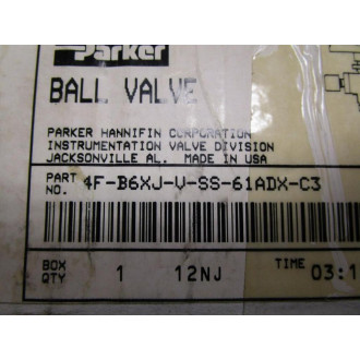 Parker 4FB6XJVSS61ADXC3 Valve 4F-B6XJ-V-SS-61ADX-C3