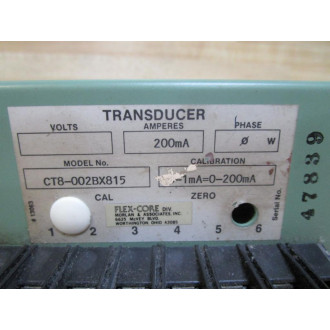 Flex-Core CT8002BX815 Current Transducer  CT8-002BX815 - Used