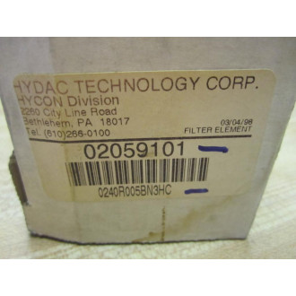 Hydac 0240R005BN3HC 02059101 Filter