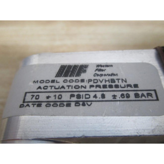 Western Filter PDVHBTN Filter Valve Connector - New No Box