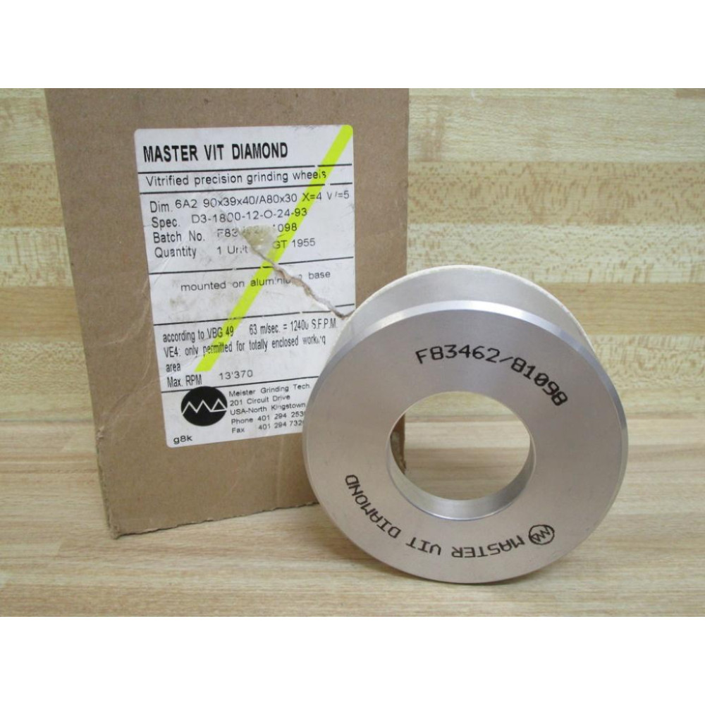 Meister Grinding D3180012O2493 D3-1800-12-O-24-93