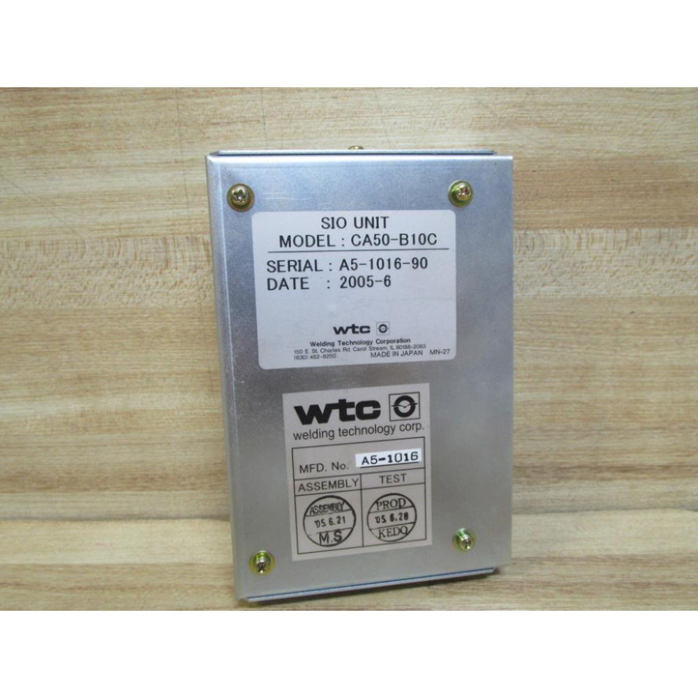 Welding Technologies CA50-B10C Unit S10 - New No Box