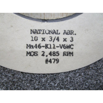 National Abrasive MA46-K11-V6WC Grinding Wheel - New No Box