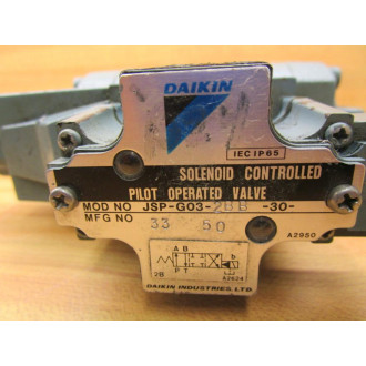 Daikin JSP-G03-2BB-30 Solenoid Control Pilot Valve JSPG032BB30 - Used