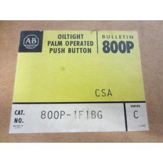Allen Bradley 800P-1F1BG 800P1F1BG Green Start Push Button Series C