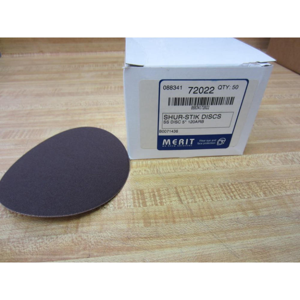 Merit Abrasives 8834172022 SS ShurStick Discs 5" (Pack of 50)