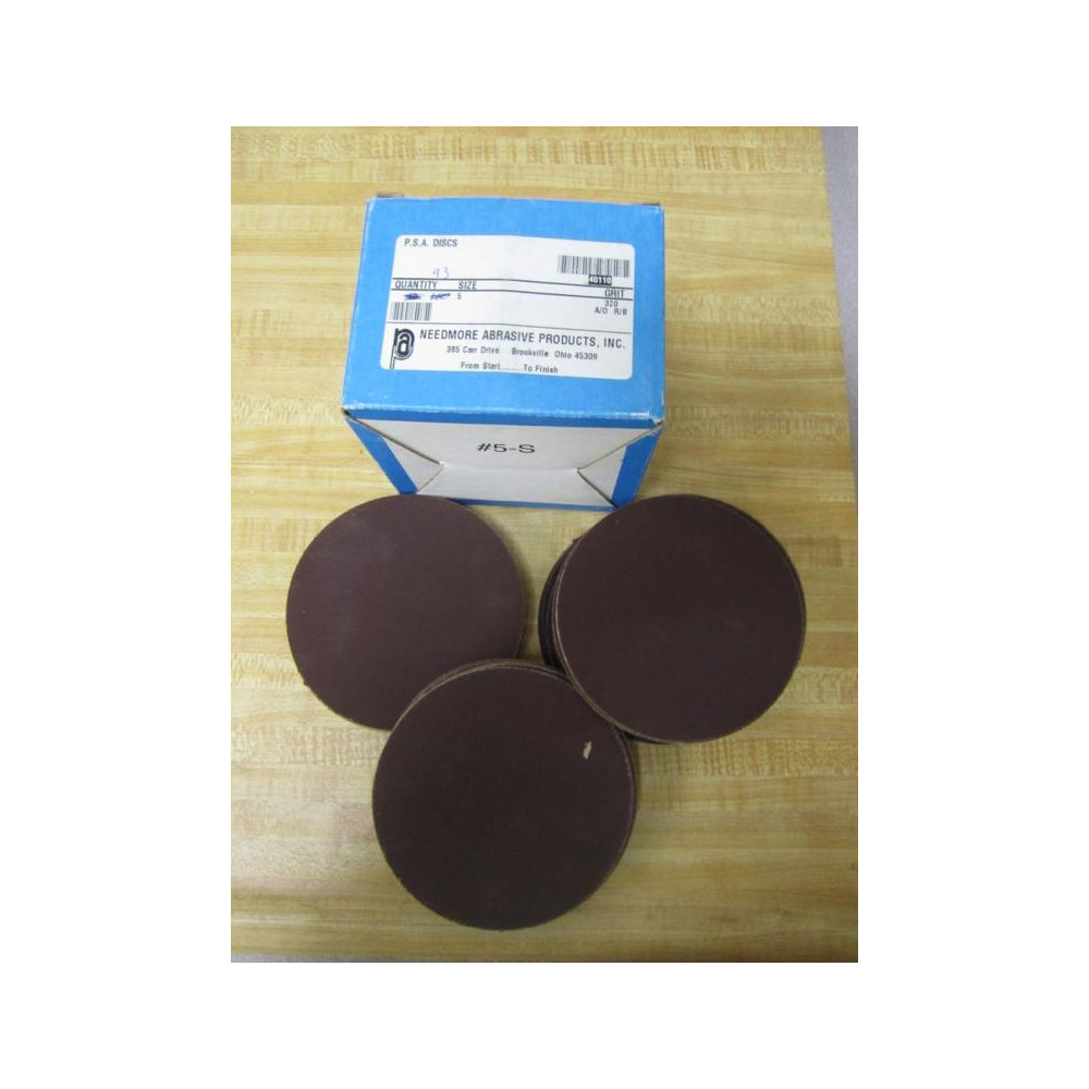 Needmore Abrasive 40110 5" PSA Disc 320 Grit AO GB (Pack of 93)