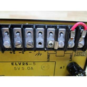 Elpac ELV25-5 Power Supply Missing Terminal Screw - Used