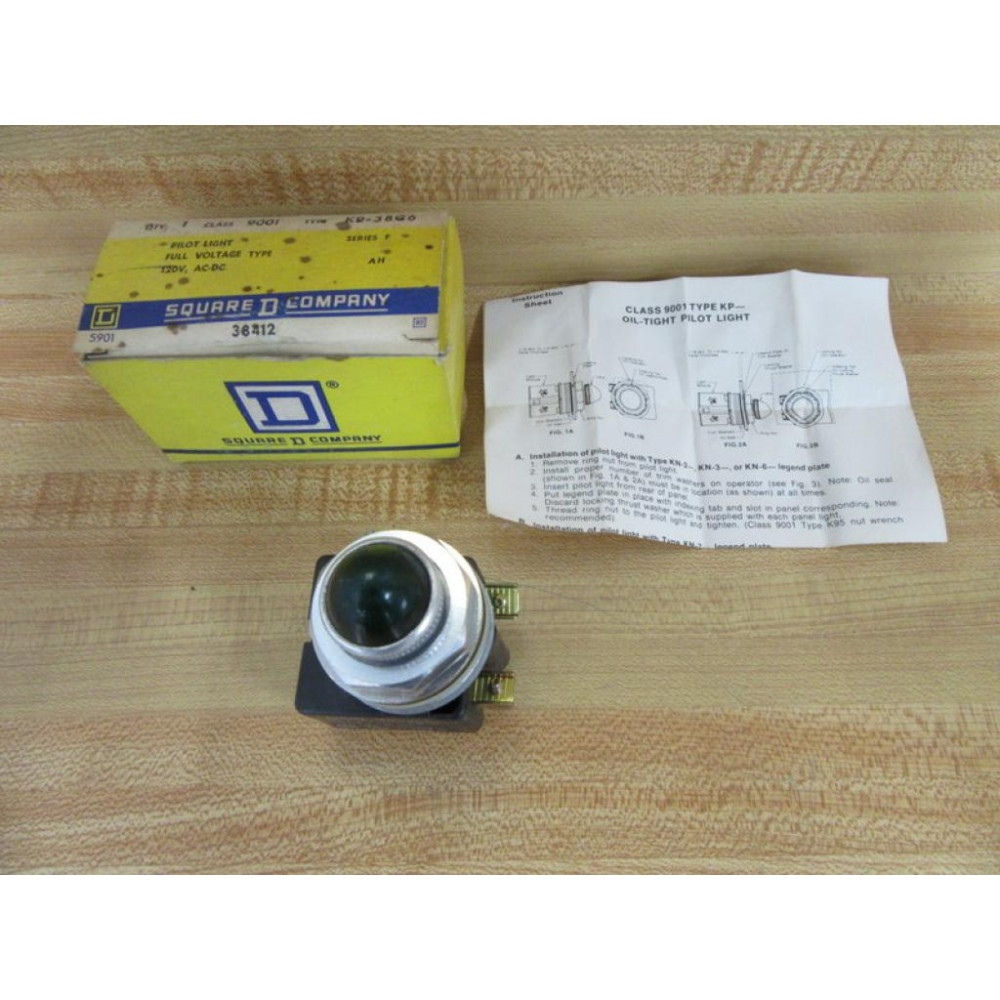 Square D 9001-KP38G6 Pilot Light Assembly