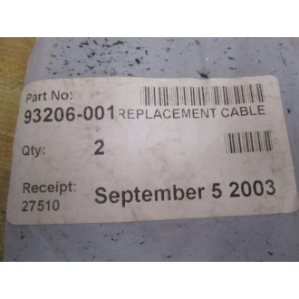 Allen Bradley 93206 Replacement Cable -001