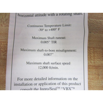 Inpro Seal Company 1900-A-M0018-0 Bearing Isolator 1900AM00180