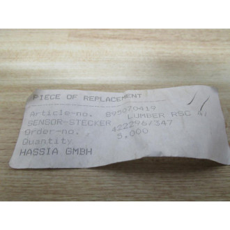COAXIAL 4 Pin Male Connector Coaxial Cord (Pack of 5) - New No Box
