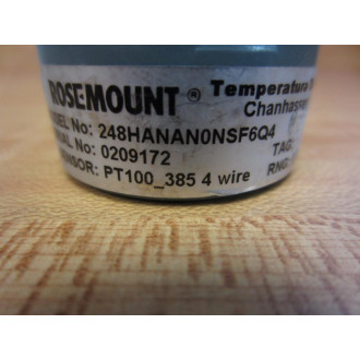 Rosemount 248HANAN0NSF6Q4 Temperature Transmitter 00248-1401-0001 - Used