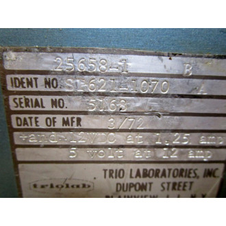 Triolab 25658-1 B Power Supply - Used