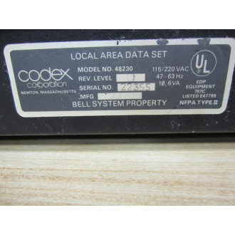Codex 48230 Codex Corp Local Area Data Set Bell System - Used