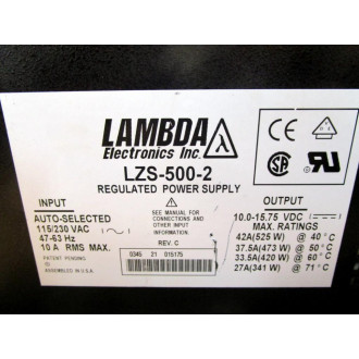 Lambda LZS-500-2 Regulated Power Supply LZS5002 - New No Box