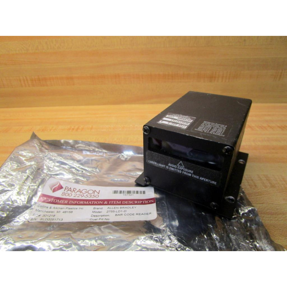 Allen Bradley 2755-LD1-D Bar Code Reader 2755LD1D By Paragon - Refurbished