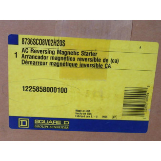 Square D 8736SC08V02H20S Magnetic Starter 8736SCO8V02H20S