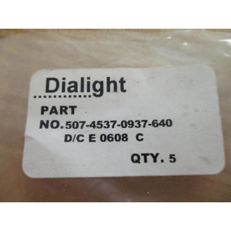 Dialight 507-4537-0937-640 Indicator Lamp 507-4537 (Pack of 5)