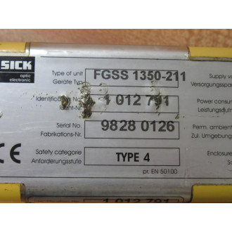 Sick FGSS 1350-211 30-FGS Light Curtain 1 012 791 - Used