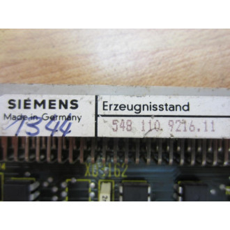 Siemens 6FX1-111-0AR02 Circuit Board 548.110.9216.11 Chipped Corner - Used