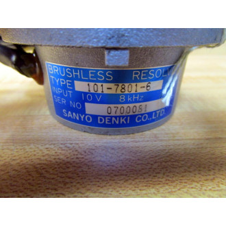 Sanyo Denki 101-7801-6 Brushless Resolver 10178016 - Used