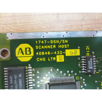 Allen Bradley 40846-432-52 Scanner Host Board 1747-DSNSN - Used