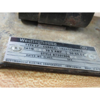 Westinghouse 872D190G04 Current Transformer - Used