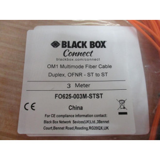 Black Box FO625-003M-STST OM! Multimode Fiber Cable (Pack of 2) Black Box FO625-003M-STST OM! Multimode Fiber Cable (Pack of 2)