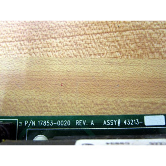 Omron 17853-0020 Control Board 178530020 Assy:43213-0010 G Rev. A - Used