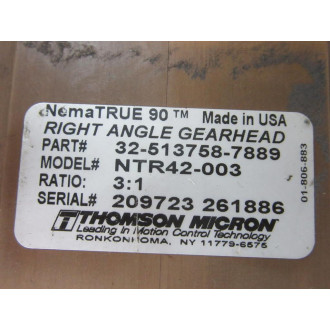Thomson Micron 32-513758-7889 Gearhead NTR42-003 - Used