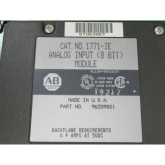 Allen Bradley 1771-IE 8 Bit Analog Input Module 1771IE
