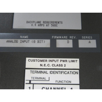 Allen Bradley 1771-IE 8 Bit Analog Input Module 1771IE