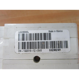 Siemens LGG3B060 60A Circuit Breaker LGG3B060L - Used