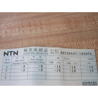 NTN BST20X47-1BDBP4 Precision Bearing BST20X471BDBP4 Pair