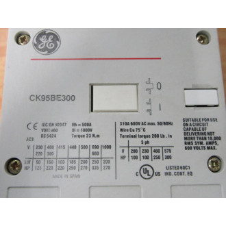 General Electric CK95BE300J Contactor CK95BE300 - Used