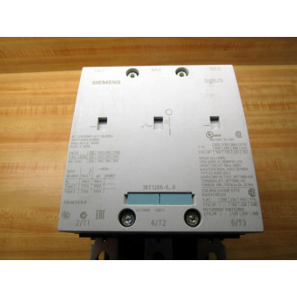 Siemens 3RT1266-6AM36 Contactor 3RT12666AM36 Cracked Housing - Used