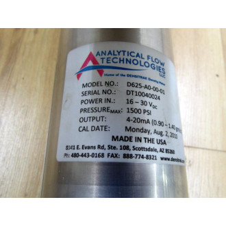 Densitrak D625-A0-00-01 Density Flow Meter D625A00001 - Used