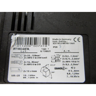 Siemens 3RT1055-6AF36 Contactor 3RT10556AF36 - Used