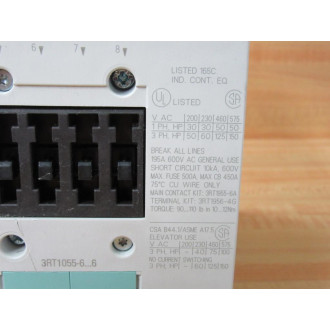 Siemens 3RT1055-6AF36 Contactor 3RT10556AF36 - Used
