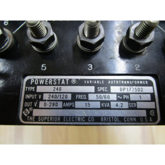 Superior Electric Company DP177502 Variable AutoTransformer - Used
