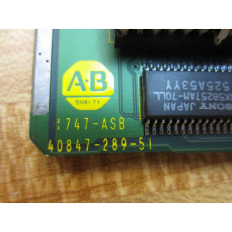Allen Bradley 40847-289-51 Circuit Board 1747-ASB Rev.G - Used