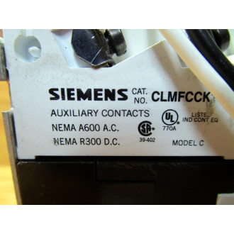 Siemens CLM0D03 Contactor - Used