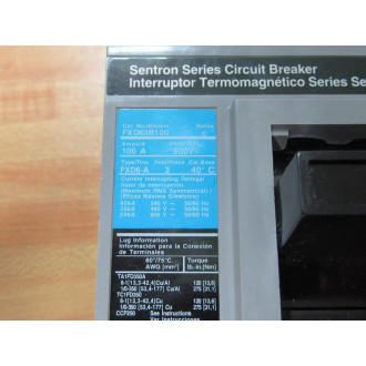 Siemens FXD63B100 100A Circuit Breaker FXD63B100L - New No Box