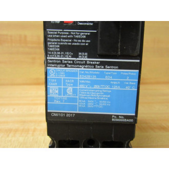 Siemens ED42B125 125A Circuit Breaker  ED42B125L - New No Box