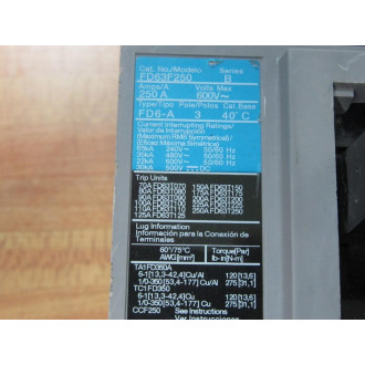 Siemens FD63F250 250A Circuit Breaker  FD63F250L - New No Box
