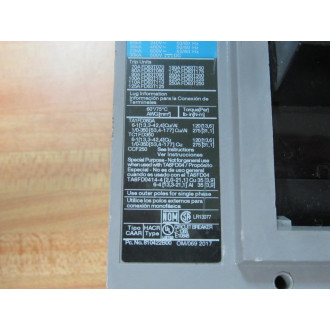 Siemens FD63F250 250A Circuit Breaker  FD63F250L - New No Box